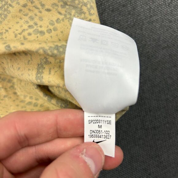 Nike Fly T-Shirt Womens Medium Loose Fit Vivid Sulfur Snakeskin Short Sleeve NWT - Picture 8 of 11